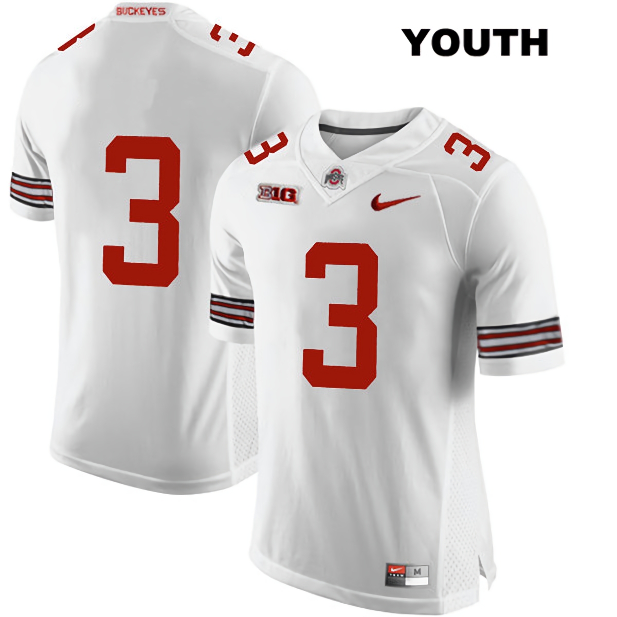 Quinn Ewers Ohio State Buckeyes Youth NCAA #3 No Name White College Stitched Football Jersey IJJ3556TB